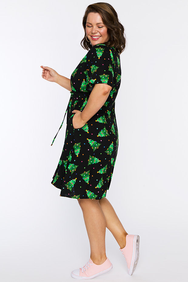Jaz Christmas Tree Dress – Christmas Tree knee length dress