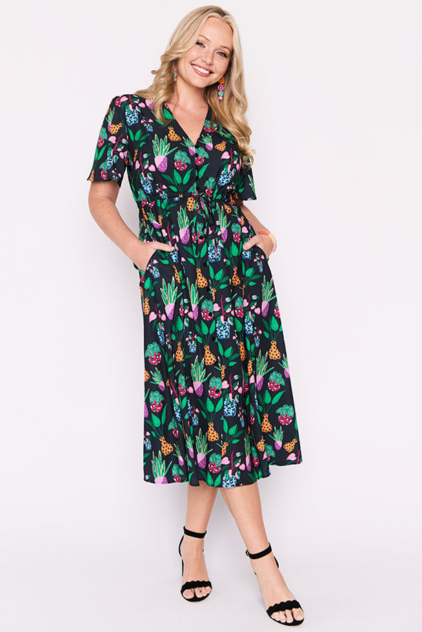 Marley Inky Plants Dress – Inky Plants midi dress