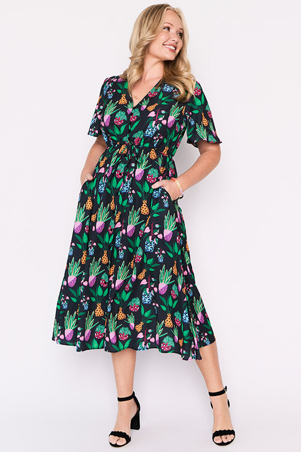 Marley Inky Plants Dress – Inky Plants midi dress