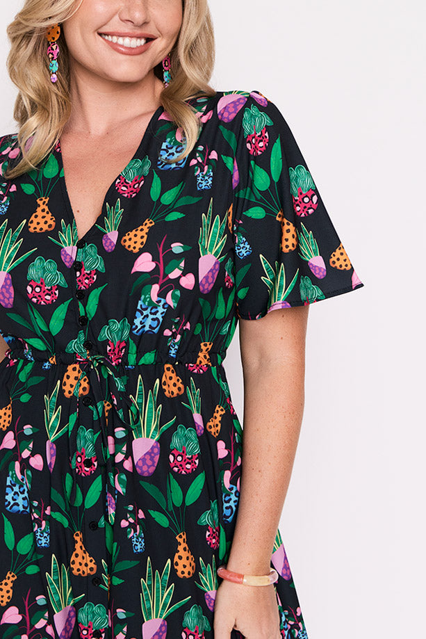 Marley Inky Plants Dress – Inky Plants midi dress