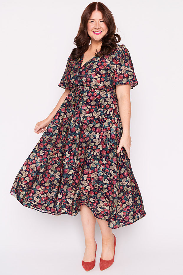 Mary Raspberry Forest Dress – Raspberry Forest midi dress