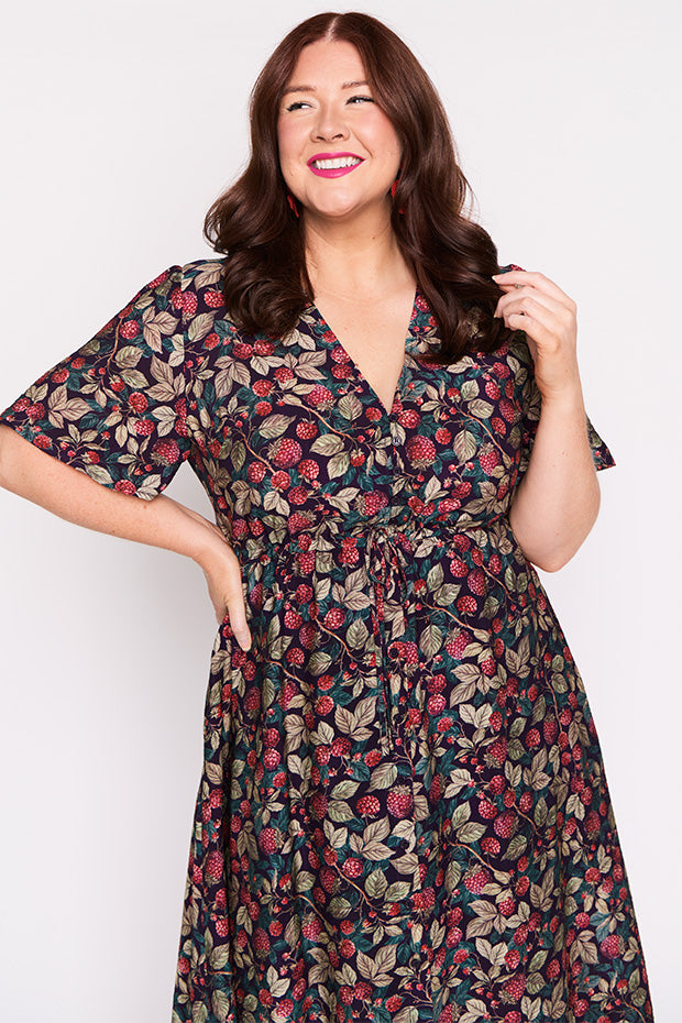 Mary Raspberry Forest Dress – Raspberry Forest midi dress