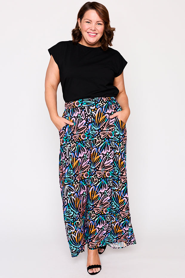 Xane Firework Flowers Pant – Firework Flowers wide leg pants