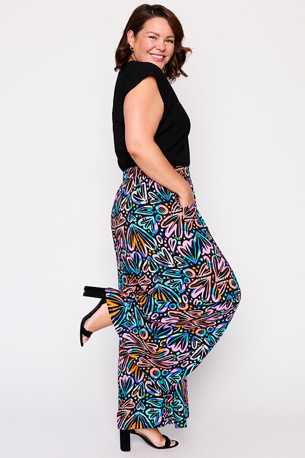 Xane Firework Flowers Pant – Firework Flowers wide leg pants