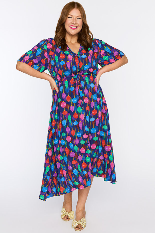 Michelle Christmas Ornaments Dress – Christmas Ornaments midi dress