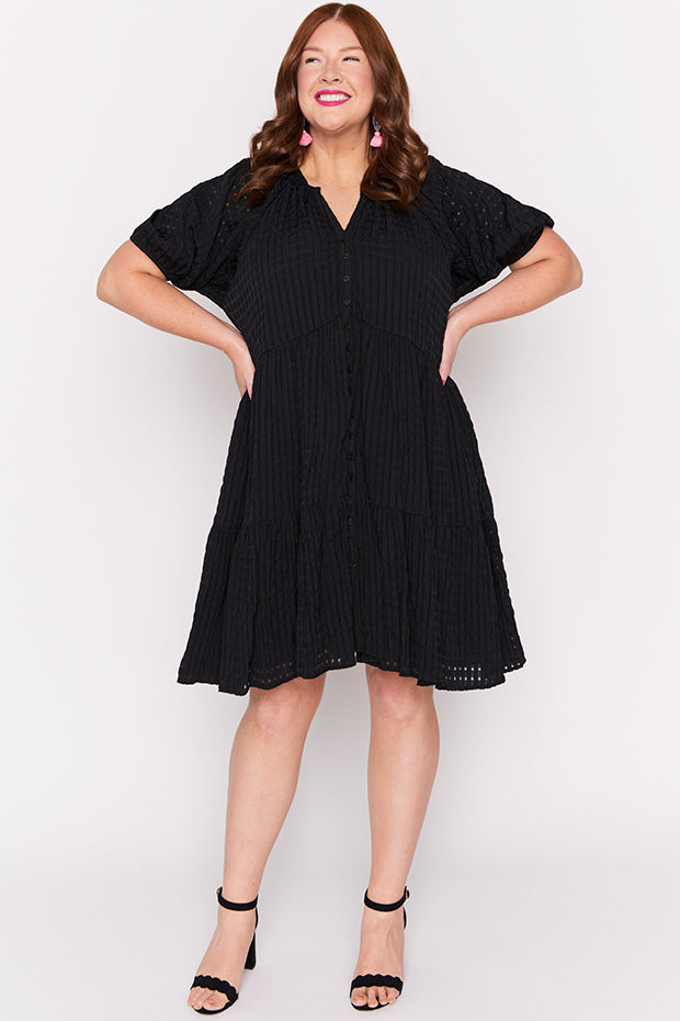 Kya Black Dress – Black midi dress