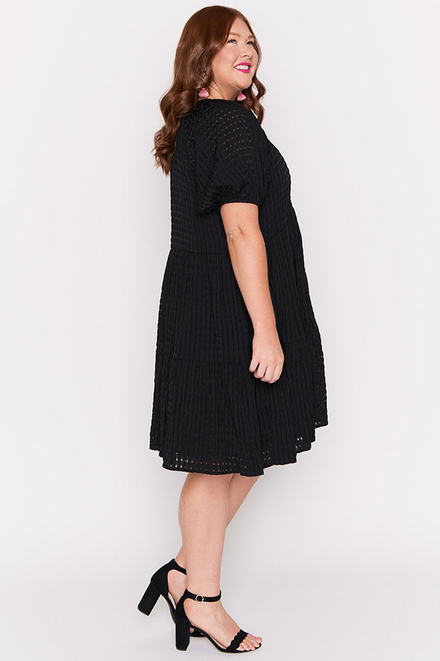 Kya Black Dress – Black midi dress