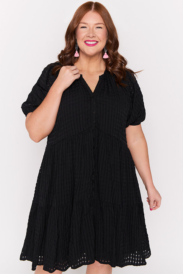 Kya Black Dress – Black midi dress