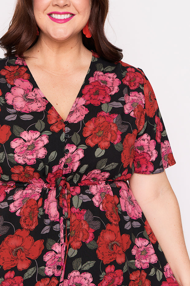 Michelle Delicate Petal Dress – Delicate Petal midi dress