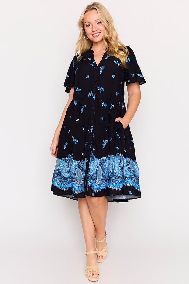 Lucette Dancing Paisley Dress – Dancing Paisley midi dress