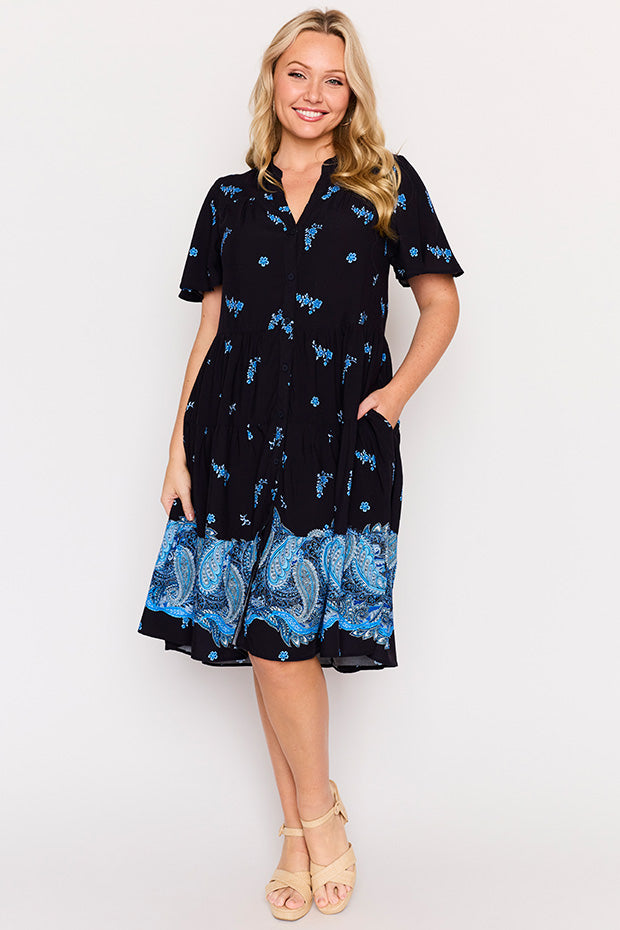 Lucette Dancing Paisley Dress – Dancing Paisley midi dress