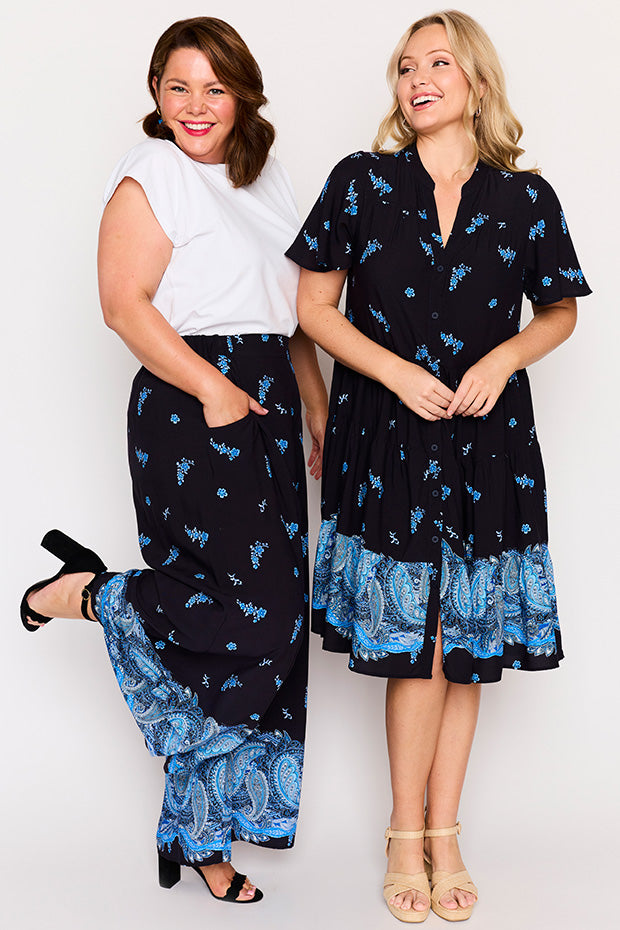 Lucette Dancing Paisley Dress – Dancing Paisley midi dress