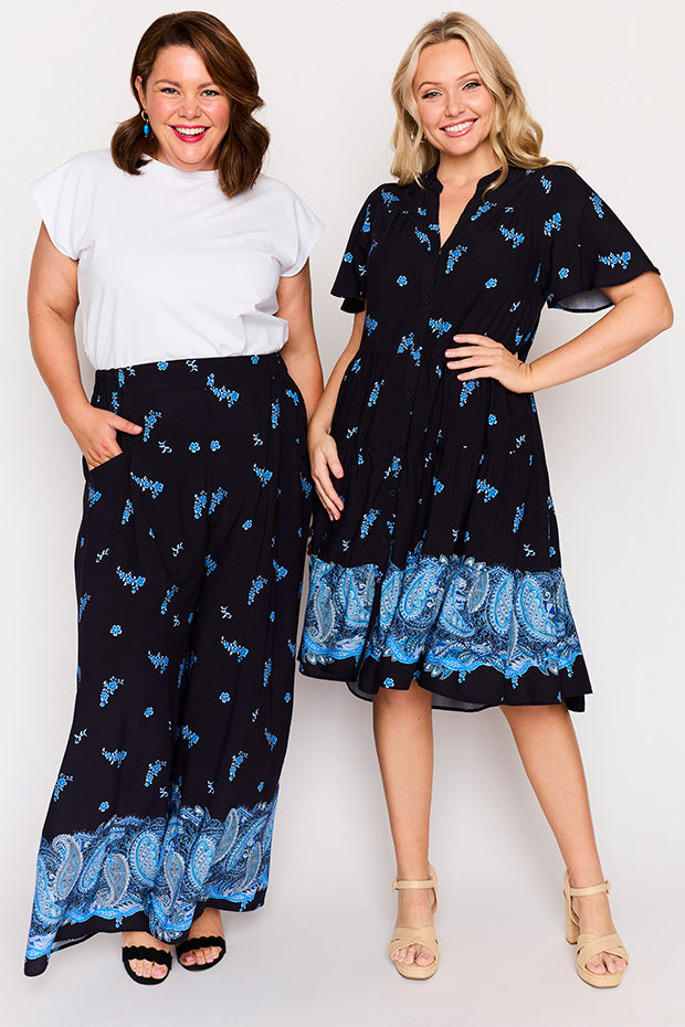 Lucette Dancing Paisley Dress – Dancing Paisley midi dress