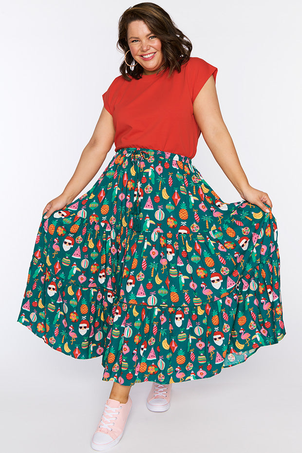 Alexandra Christmas Vacation Skirt – Christmas Vacation maxi skirt