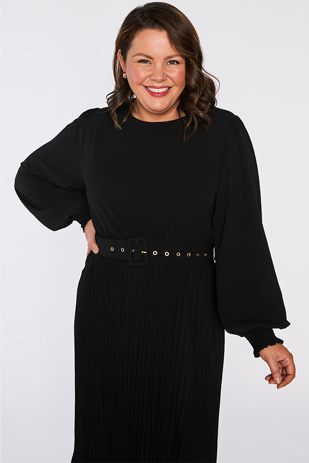 Vivian Black Dress – Black midi dress
