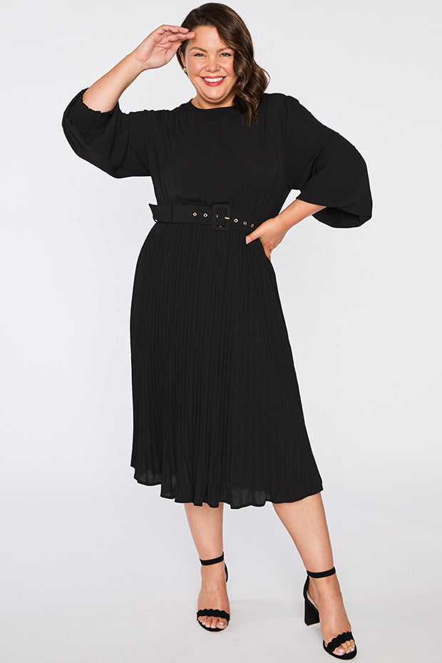 Vivian Black Dress – Black midi dress
