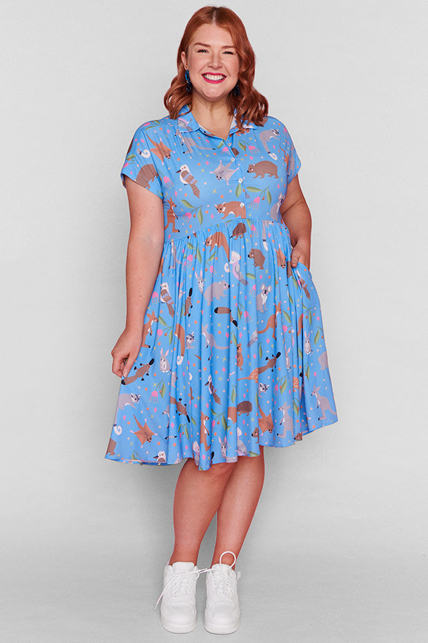 Frankie Sweet Aussie Animals Dress – Sweet Aussie Animals shirt dress
