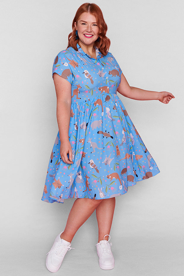 Frankie Sweet Aussie Animals Dress – Sweet Aussie Animals shirt dress