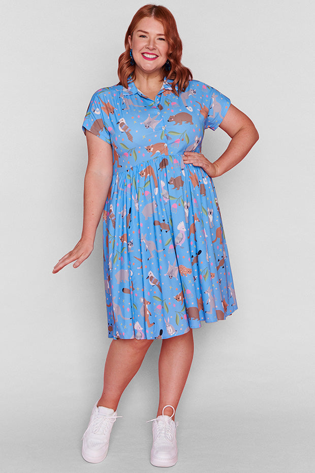 Frankie Sweet Aussie Animals Dress – Sweet Aussie Animals shirt dress