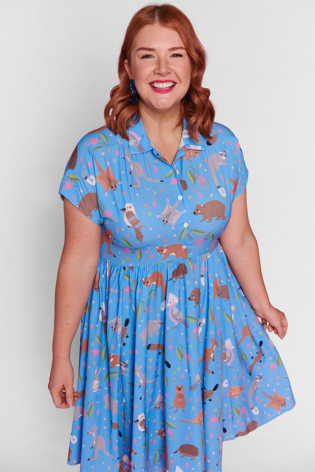 Frankie Sweet Aussie Animals Dress – Sweet Aussie Animals shirt dress