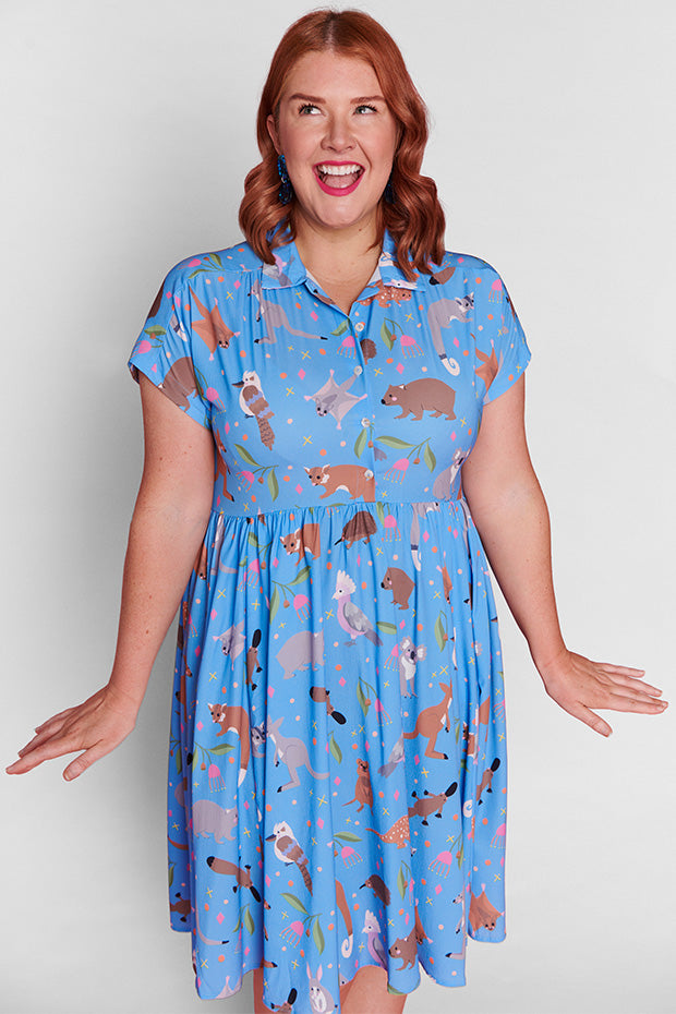 Frankie Sweet Aussie Animals Dress – Sweet Aussie Animals shirt dress