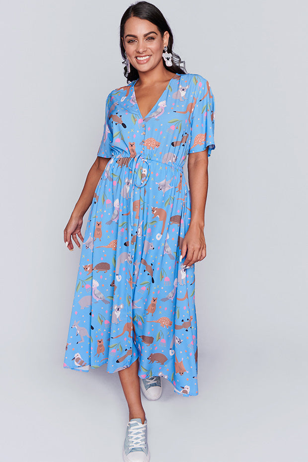 Marley Sweet Aussie Animals Dress – Sweet Aussie Animals midi dress