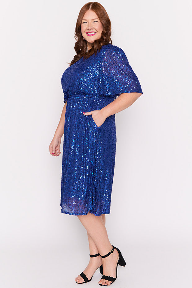 Tinsley Cobalt Sequins Dress – Cobalt Sequins sequin dress