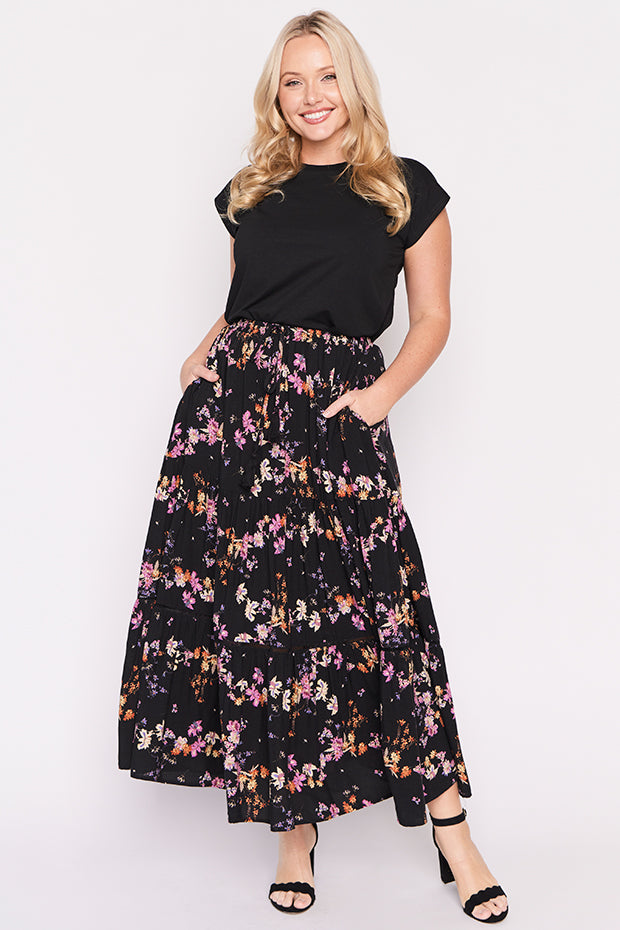 Alexandra Sunset Shadow Skirt โ Sunset Shadow maxi skirt