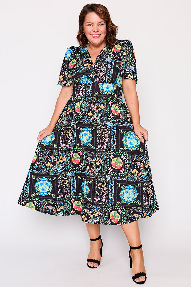 Imogen Gilded Garden Dress – Gilded Garden midi dress