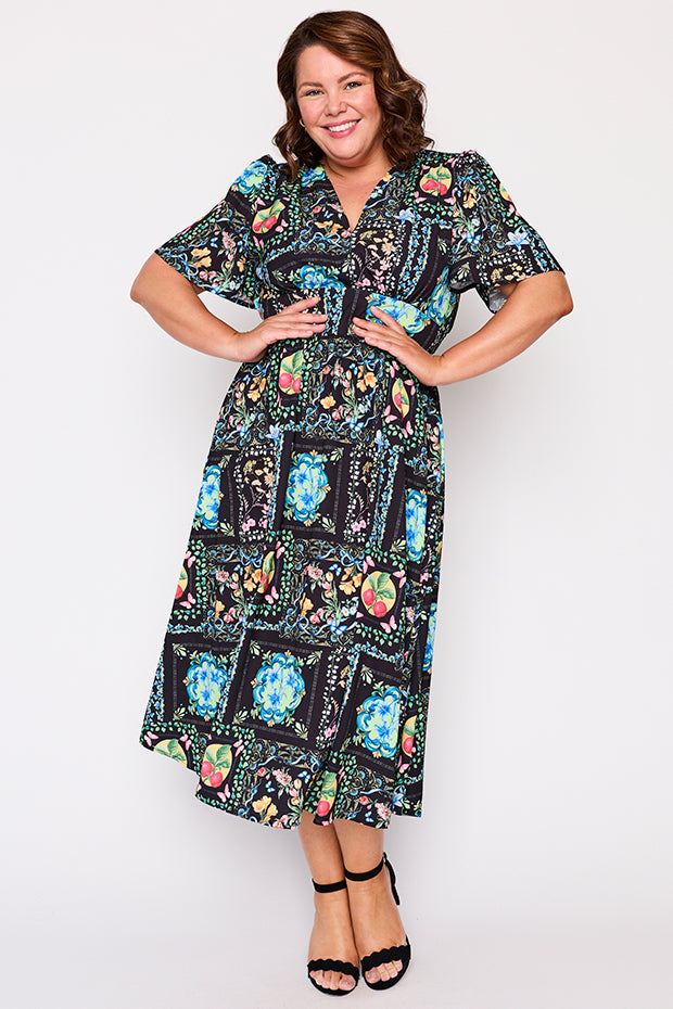 Imogen Gilded Garden Dress – Gilded Garden midi dress