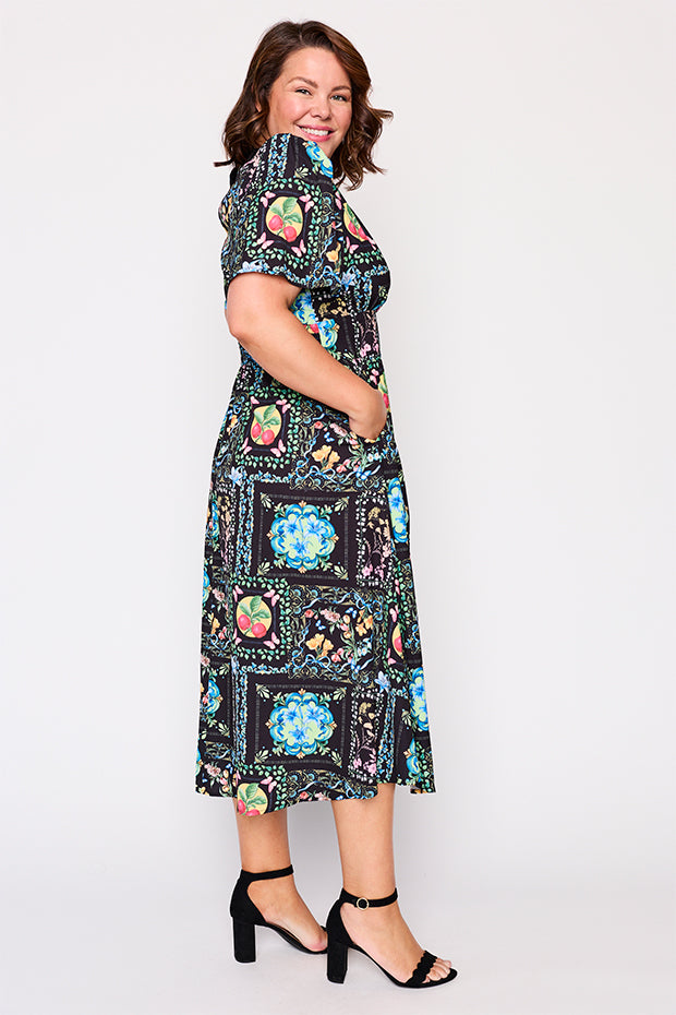 Imogen Gilded Garden Dress – Gilded Garden midi dress