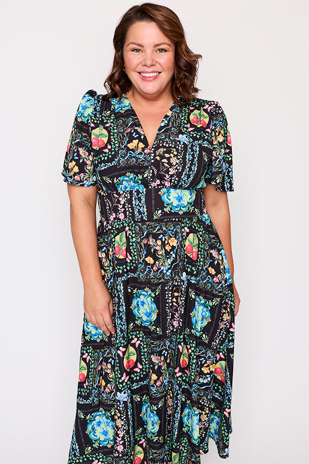 Imogen Gilded Garden Dress – Gilded Garden midi dress
