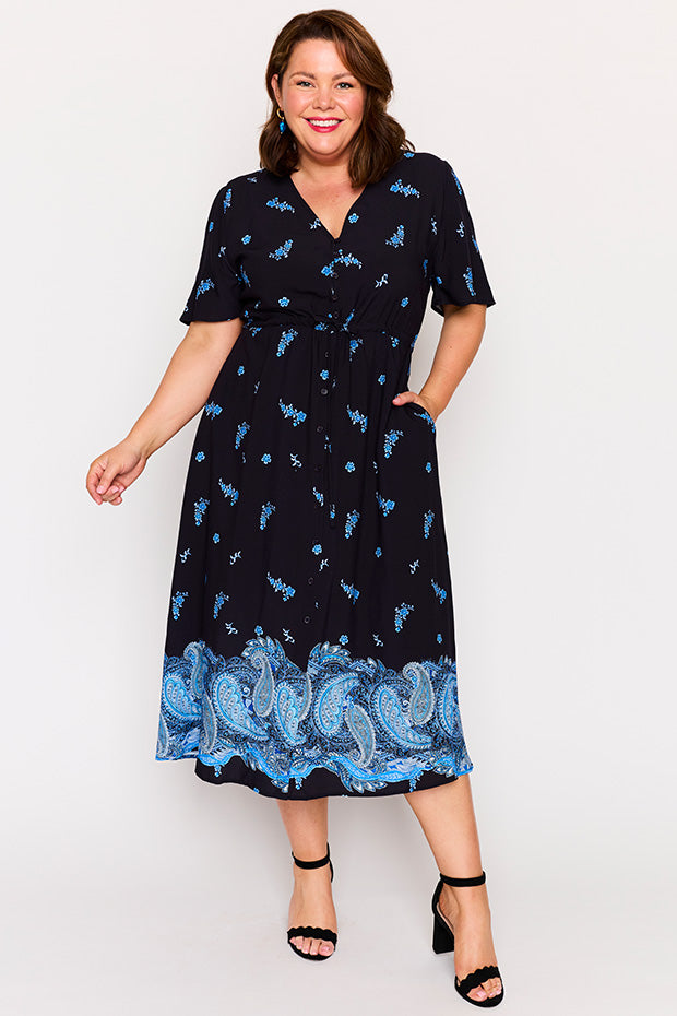 Michelle Dancing Paisley Dress – Dancing Paisley midi dress
