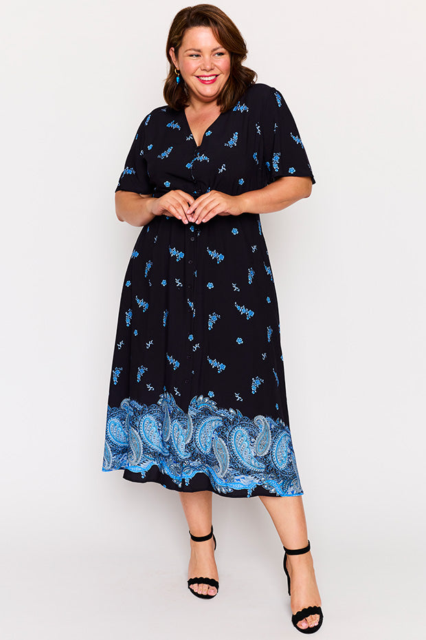 Michelle Dancing Paisley Dress – Dancing Paisley midi dress