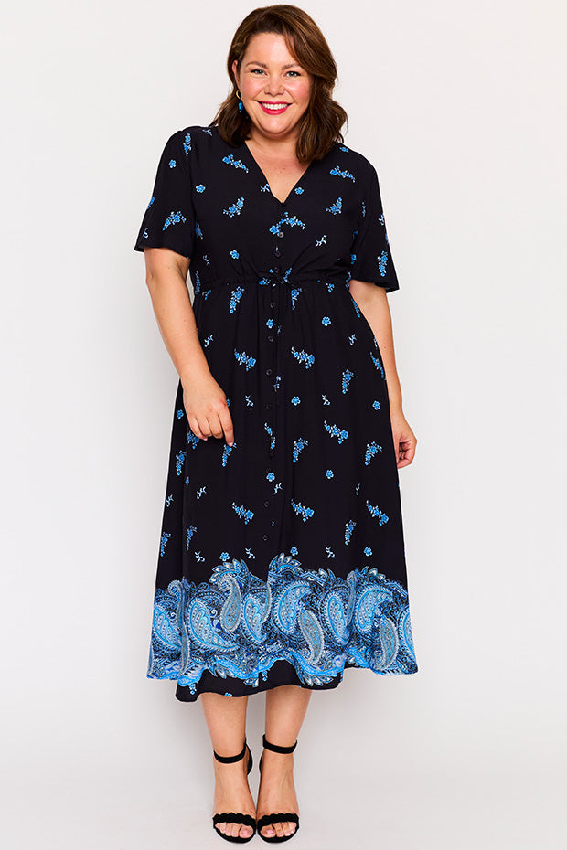 Michelle Dancing Paisley Dress – Dancing Paisley midi dress