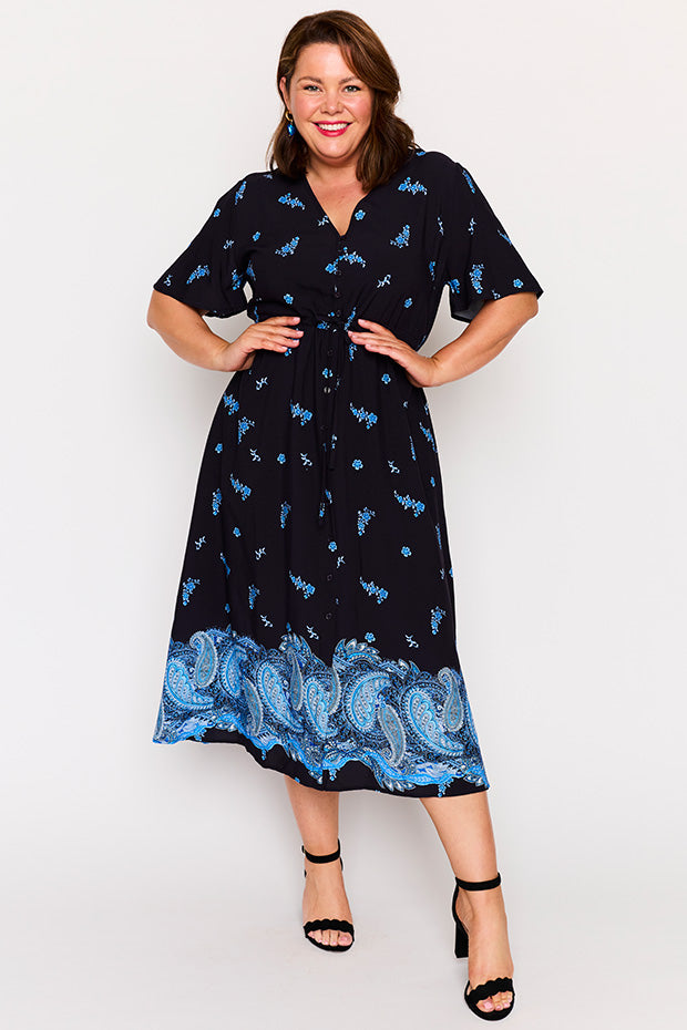 Michelle Dancing Paisley Dress – Dancing Paisley midi dress