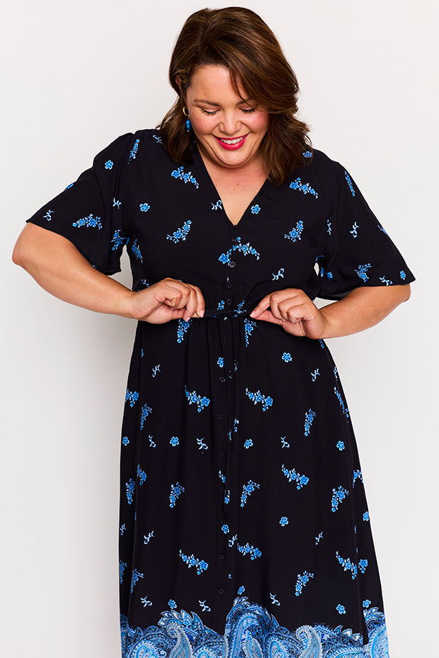 Michelle Dancing Paisley Dress – Dancing Paisley midi dress
