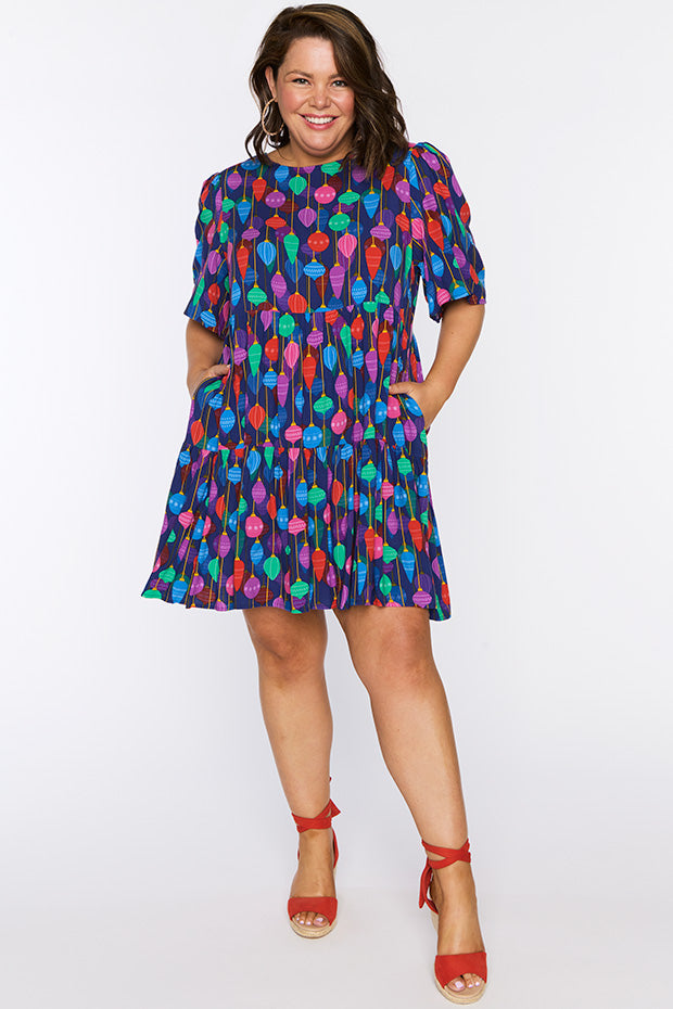 Izzie Christmas Ornaments Dress – Christmas Ornaments mini dress