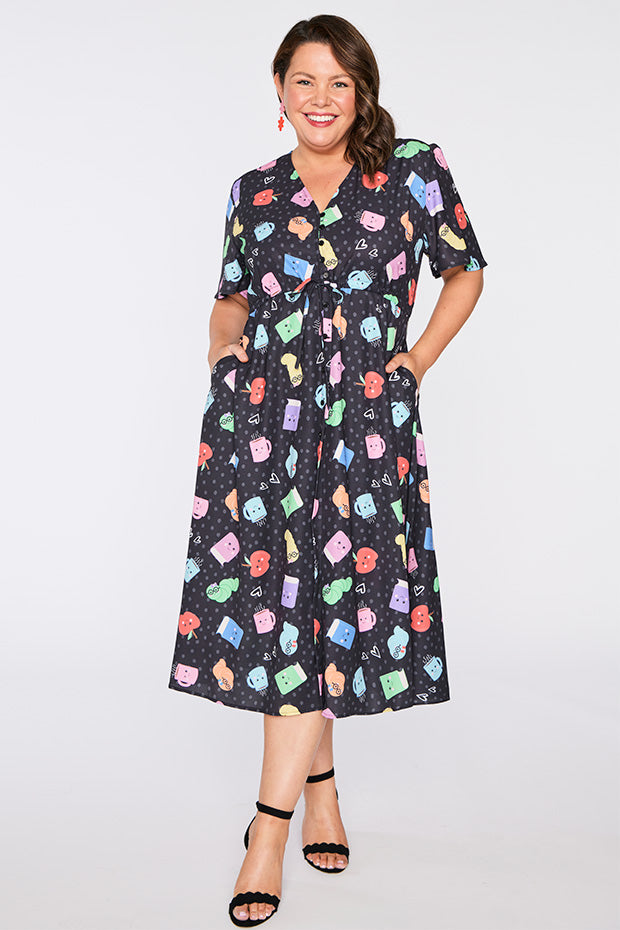 Marley Bookworm Black Dress โ Bookworm Black midi dress