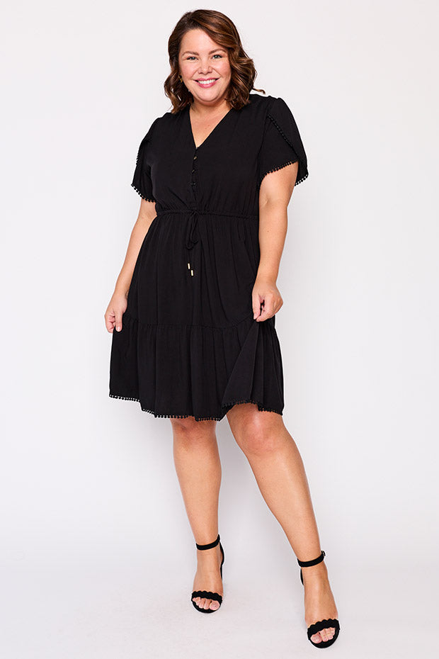 Gloria Black Dress – Black knee length dress