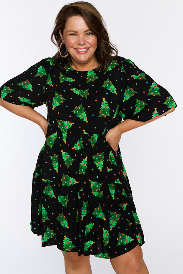 Izzie Christmas Tree Dress – Christmas Tree mini dress
