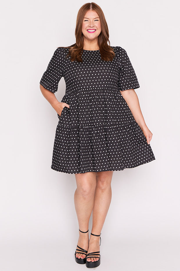 Isadora Black Spot Dress – Black Spot mini dress