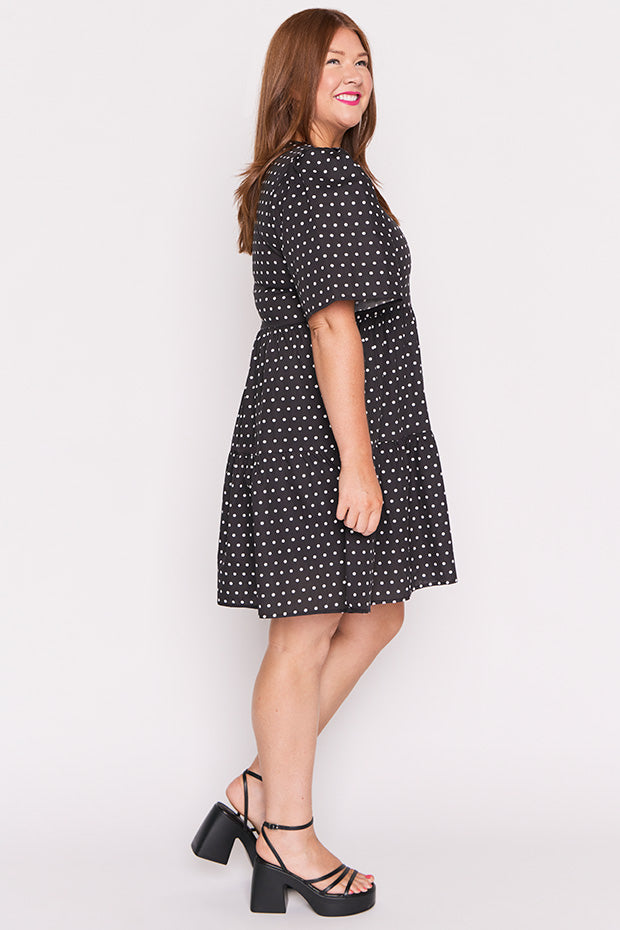 Isadora Black Spot Dress – Black Spot mini dress