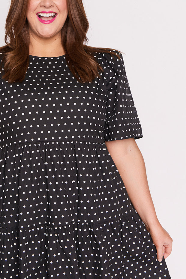 Isadora Black Spot Dress – Black Spot mini dress