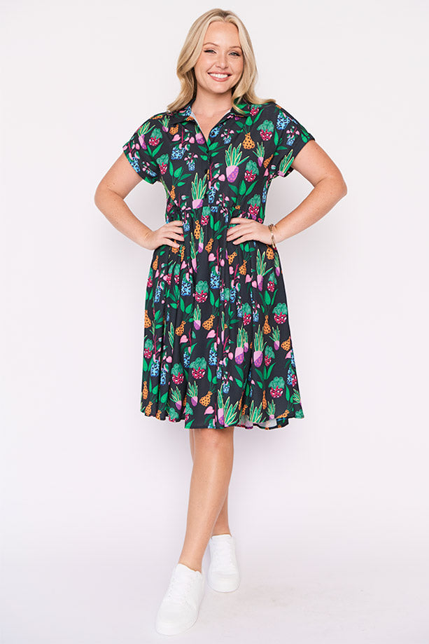 Frankie Inky Plants Dress – Inky Plants shirt dress