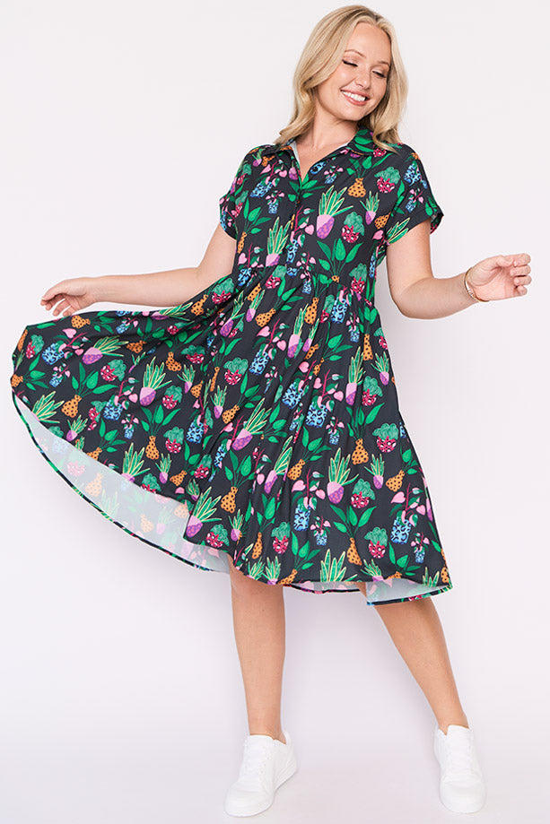 Frankie Inky Plants Dress – Inky Plants shirt dress