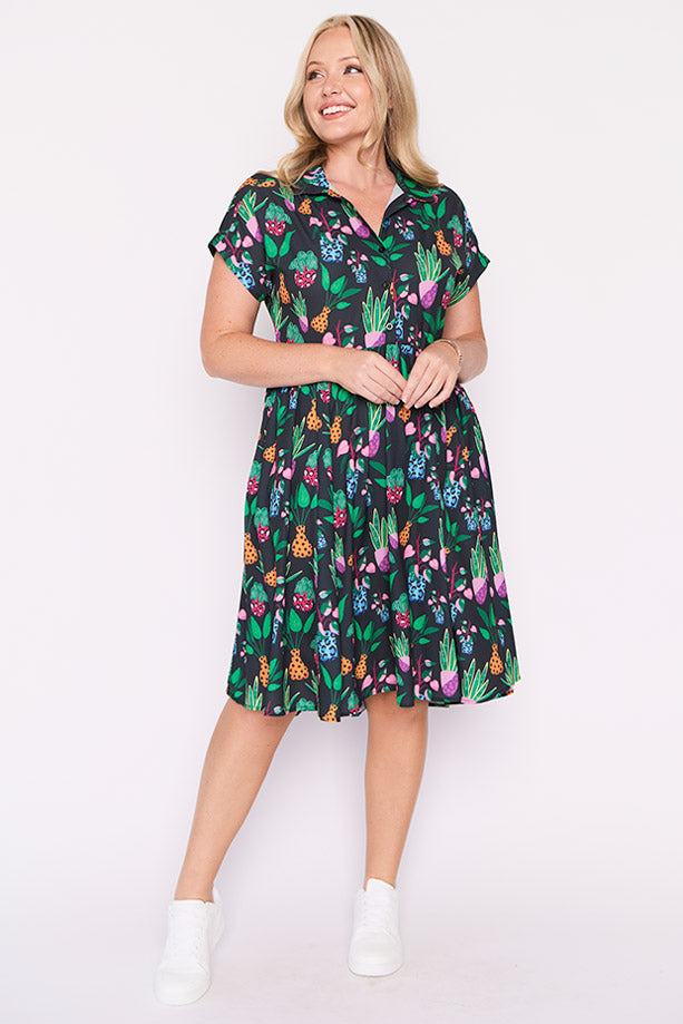 Frankie Inky Plants Dress – Inky Plants shirt dress
