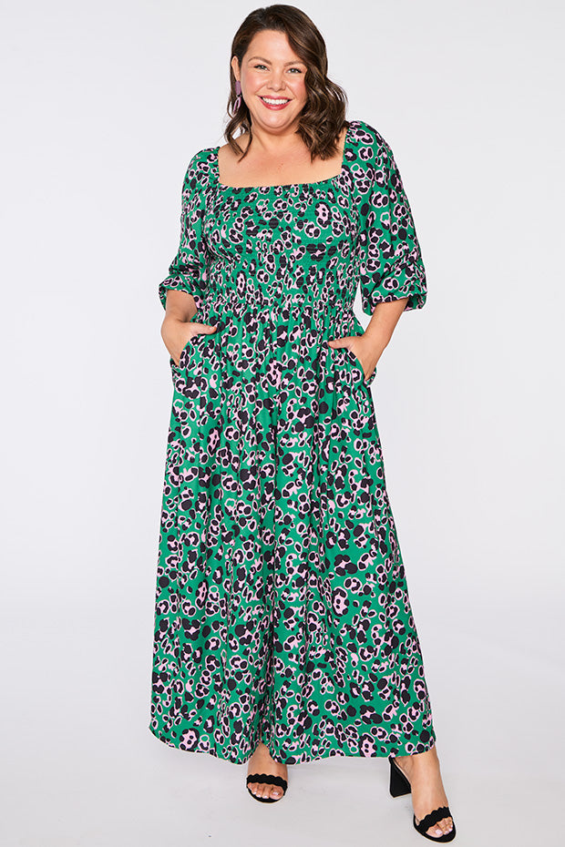 Kiki Green Leopard Jumpsuit – Green Leopard jumpsuit