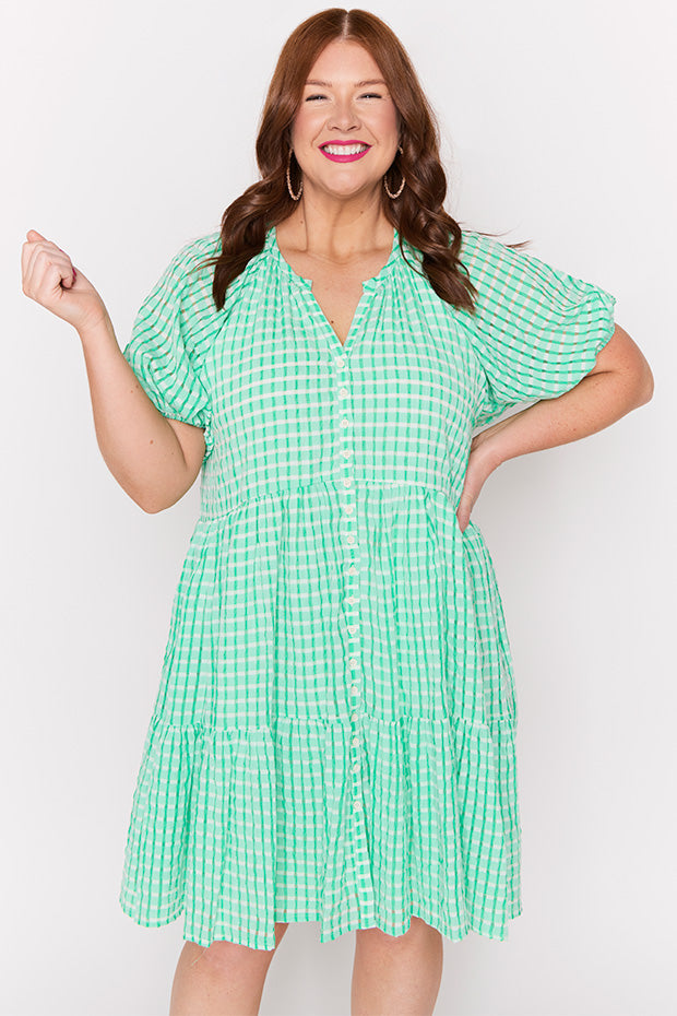 Kya Green Dress – Green midi dress