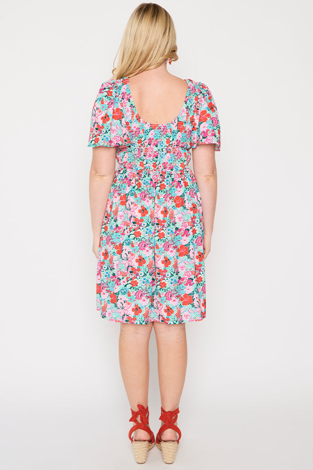 Marcela Pops of Red Dress – Pops of Red knee length dress